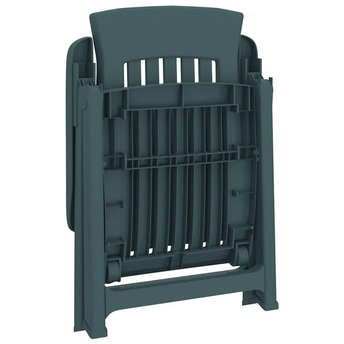 GARTENSTÜHLE 2er Set Verstellbar Grün Pp - Grün, Kunststoff (58/109.5/95.5cm) - vidaXL