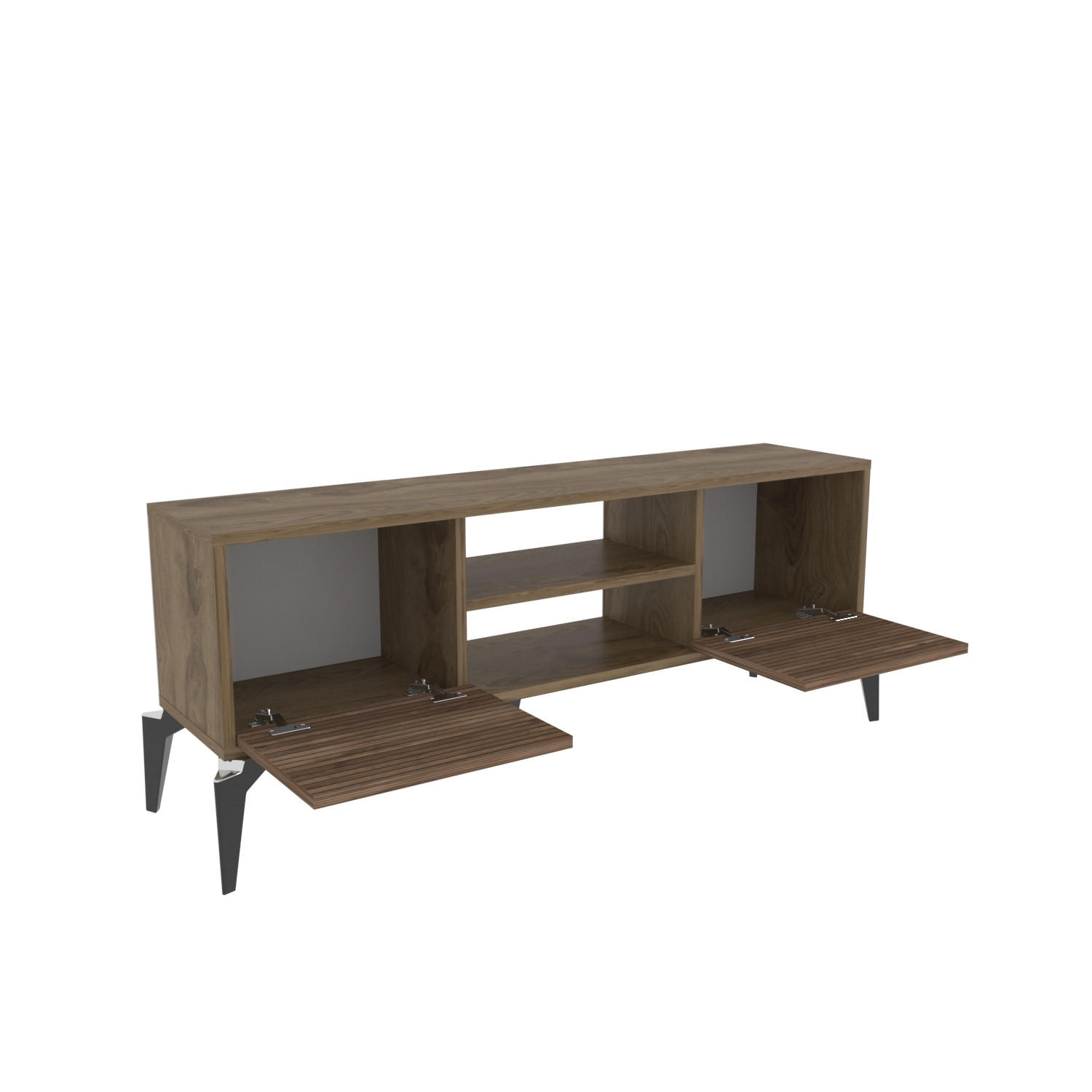 TV-LOWBOARD Lojo - Braun, Holzwerkstoff (130/52/29.5cm) - Decorotika