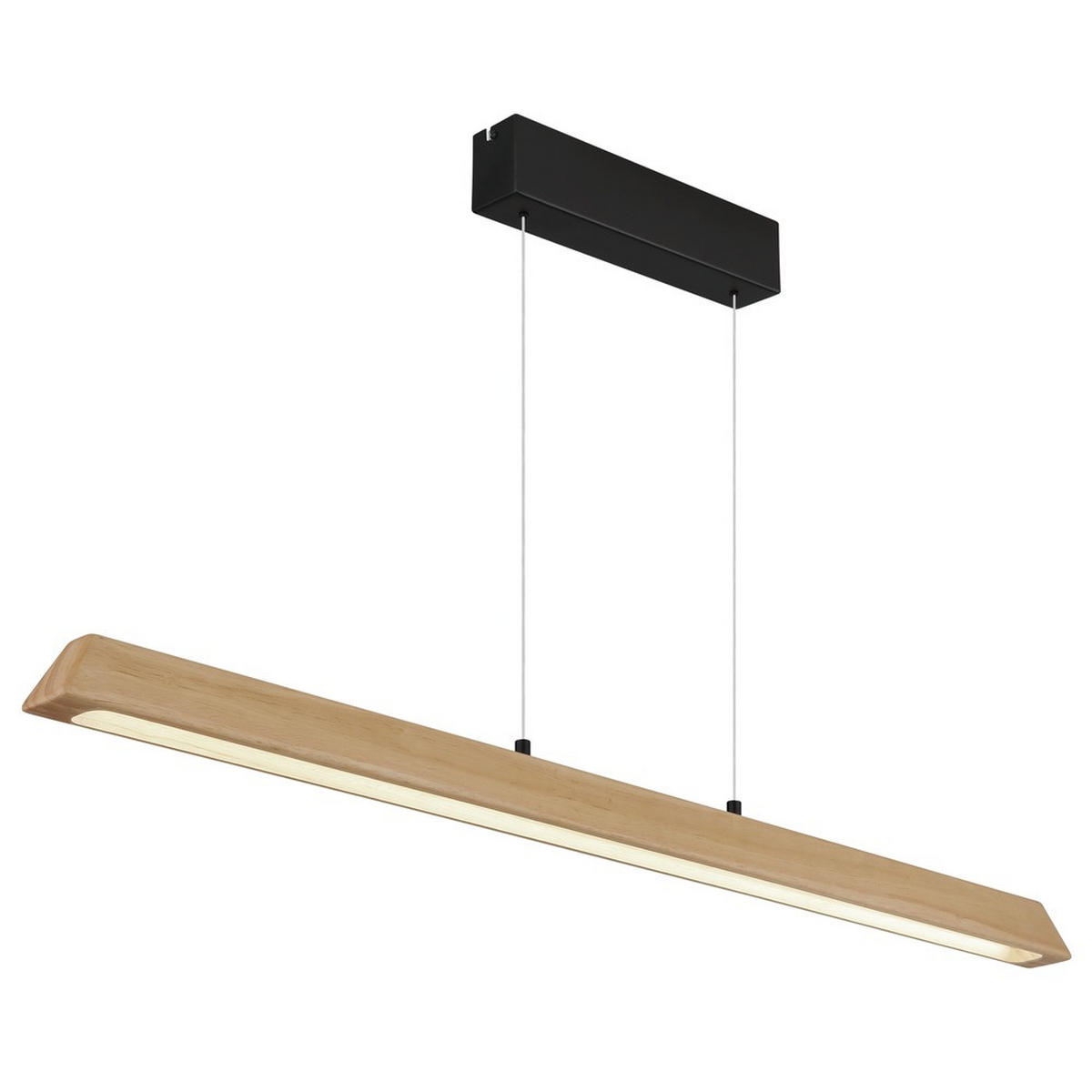 PENDELLEUCHTE MELBA, LED, Metall, Schwarz, dimmbar - Schwarz, Holz (115/5.5/150cm) - Globo Lighting