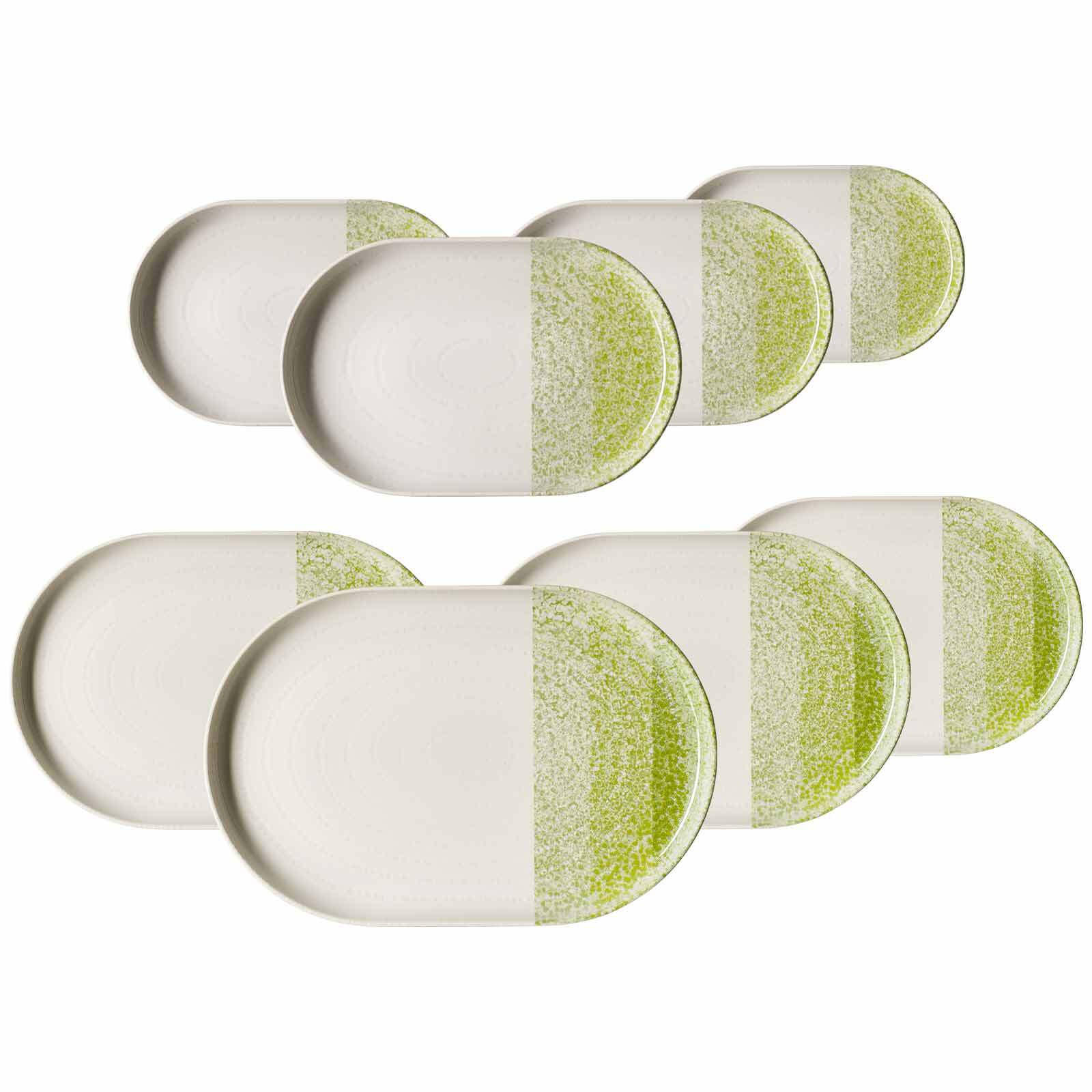 SERVIERPLATTEN Trio Grün 8er Set - Grün, Keramik (2/2/2cm) - Ritzenhoff Breker