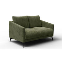 SOFA VILT 2-Sitzer, olive - Schwarz/Olivgrün, Holzwerkstoff/Textil (142/89/94cm) - Wozimo