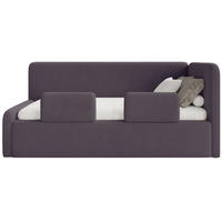 KINDERBETT Fanko Samt Violett 90x200 cm - Lila/Schwarz, Kunststoff/Textil (90/200cm) - Selsey
