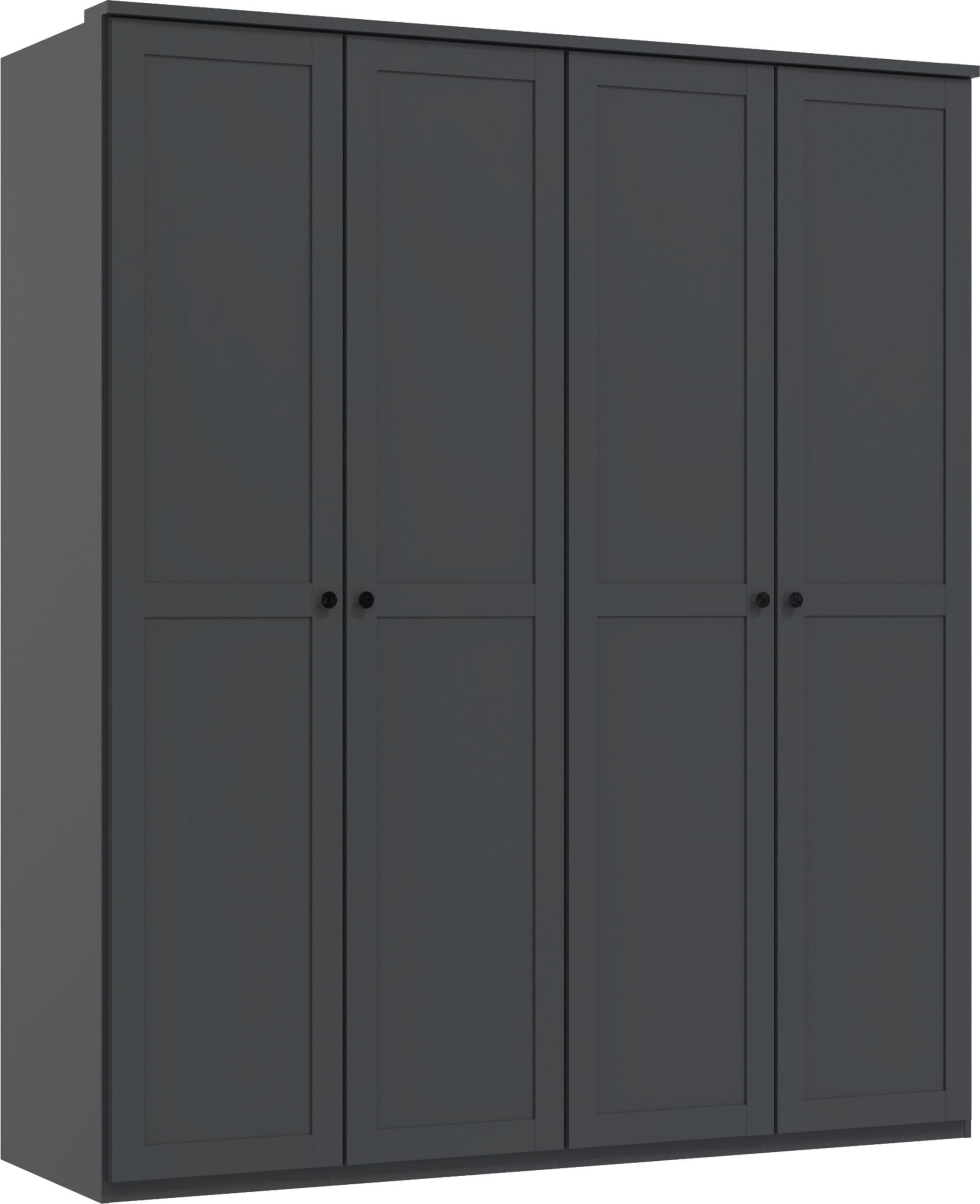 KLEIDERSCHRANK Chalet in Grafit - Drehtürenschrank 180 cm (ohne Spiegel) - Grau, Holzwerkstoff (180/210/58cm)