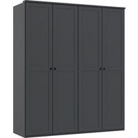KLEIDERSCHRANK Chalet in Grafit - Drehtürenschrank 180 cm (ohne Spiegel) - Grau, Holzwerkstoff (180/210/58cm)