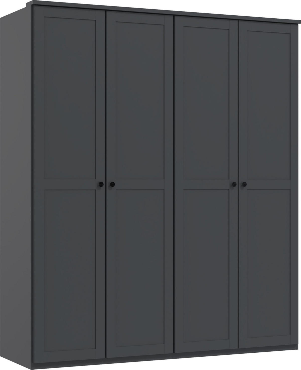 KLEIDERSCHRANK Chalet in Grafit - Drehtürenschrank 180 cm (ohne Spiegel) - Grau, Holzwerkstoff (180/210/58cm)
