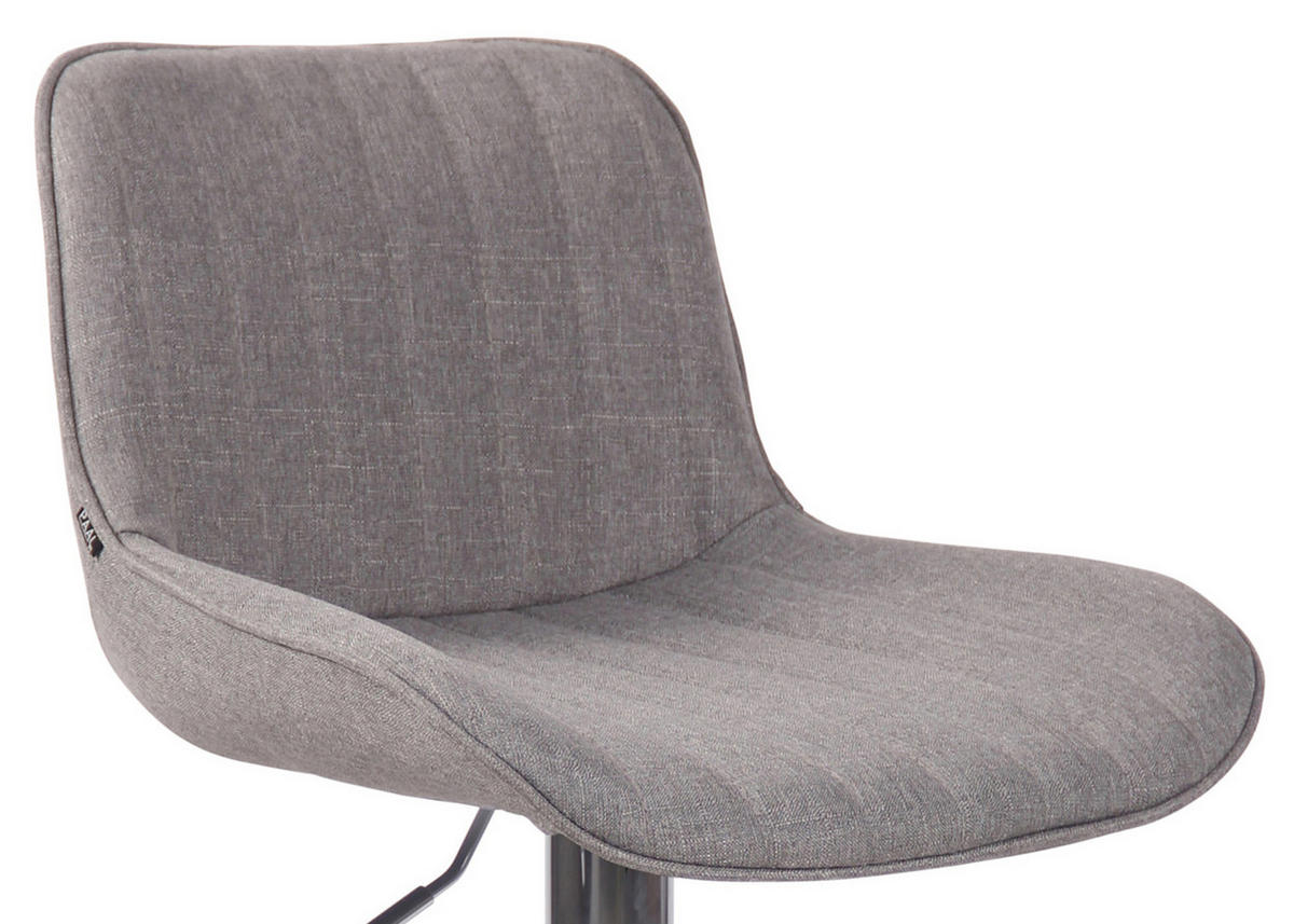 BARHOCKER Lento Gestell Metall in Chromoptik Stoff Grau - Chromfarben/Grau, Textil/Metall (50/108/50cm) - TPFLiving