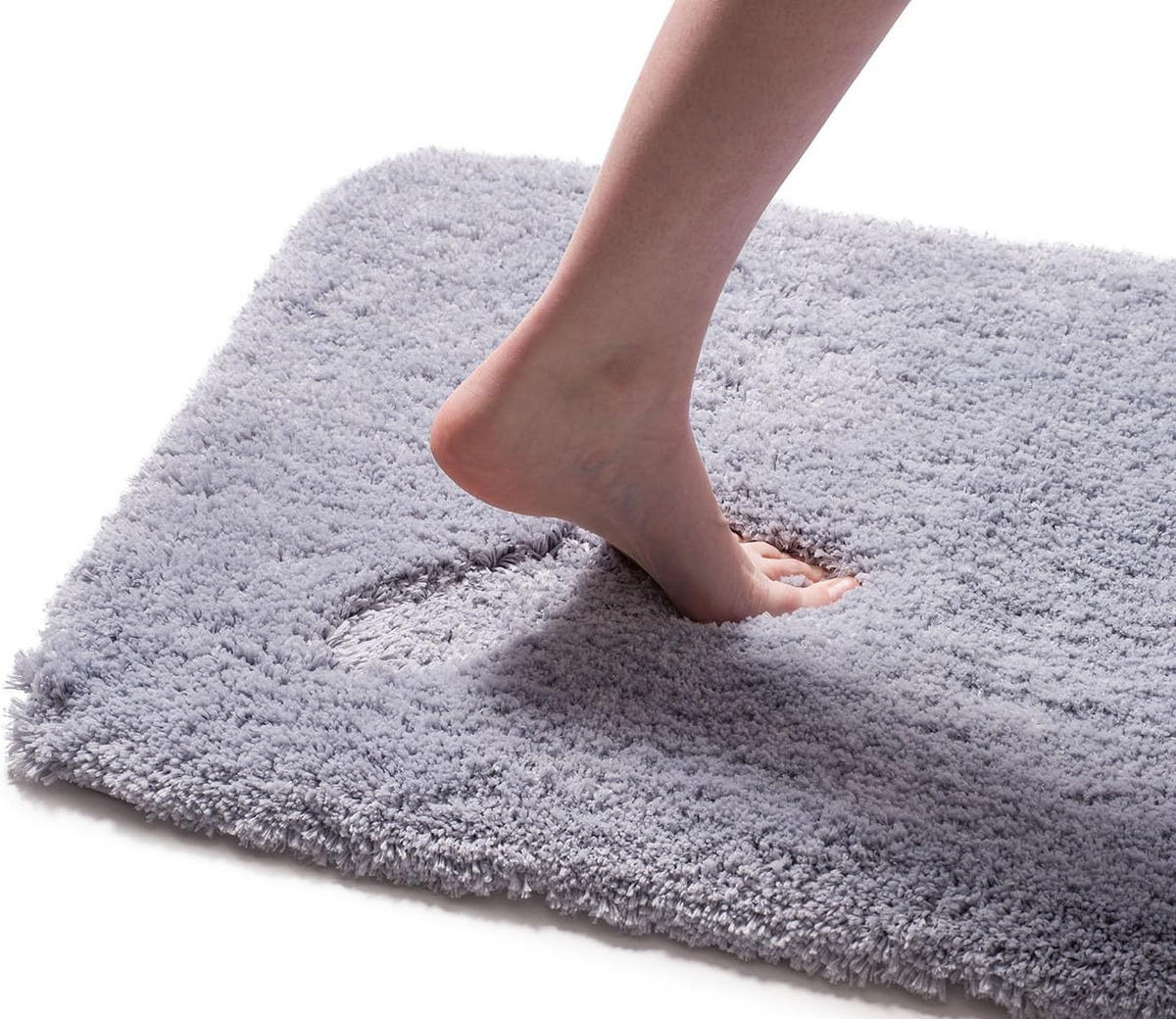 BADTEPPICH Deluxe SILBER 70X120CM - Silberfarben, Textil (120/70cm)