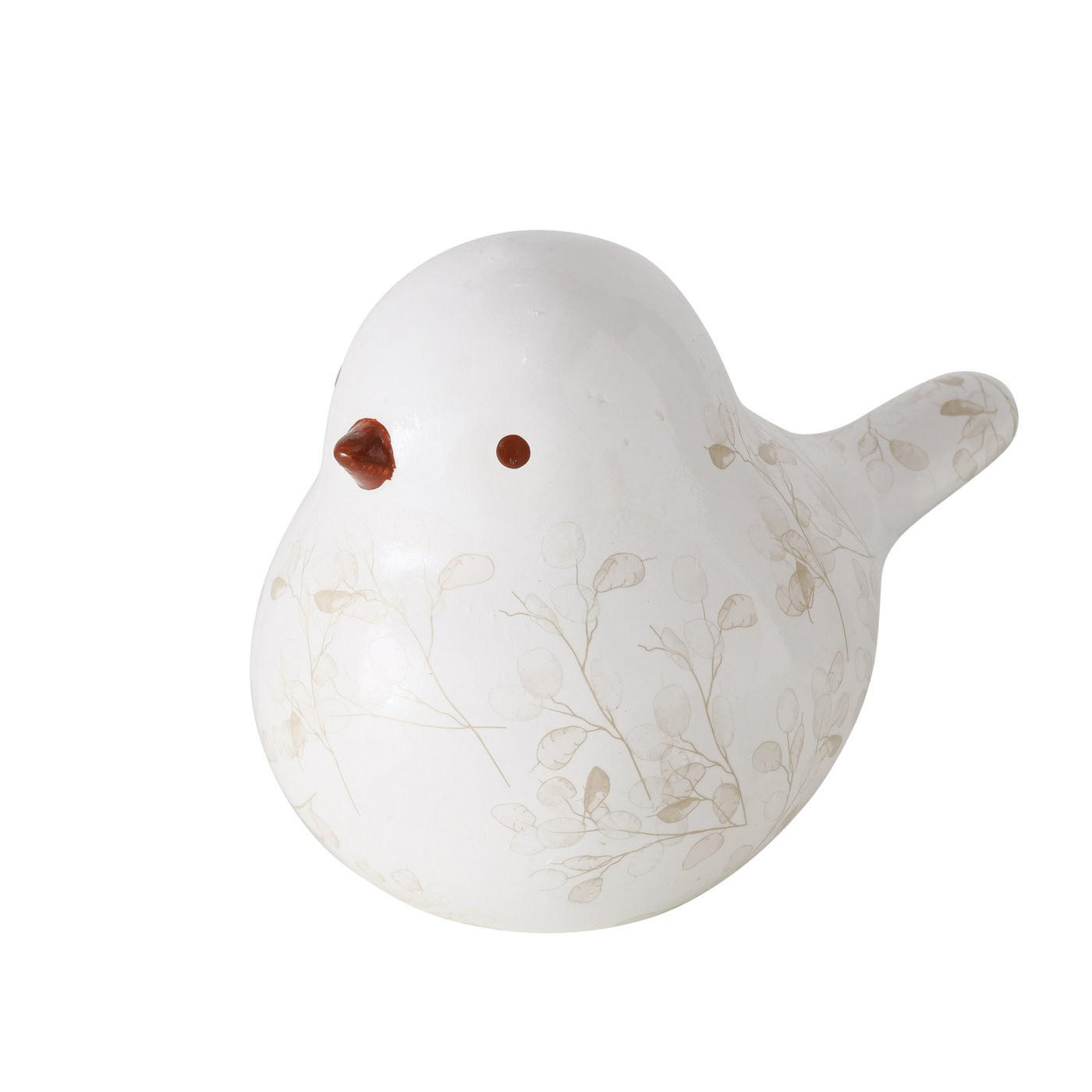 VOGEL-FIGUR handbemalt Silvana - Rotbraun/Weiß, Keramik (12/16/20cm) - Boltze Home