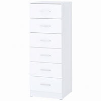 KOMODA MDF bílá - bílá/stříbrná, kov/kompozitní dřevo (40/110/40cm) - HOMCOM