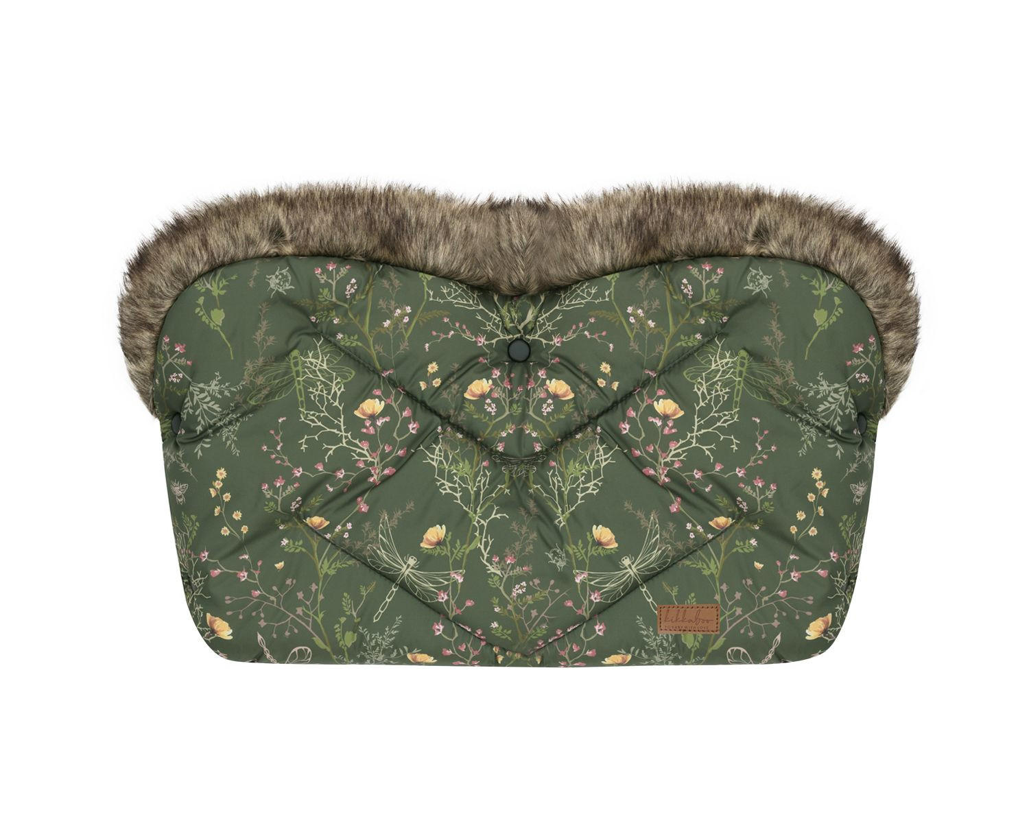 KINDERWAGEN Handwärmer Luxury grün Handmuff, Fleecefutter, wasserabweisend, Druckknöpfe, Steppdesign - Grün, Textil (50/3/30cm) - Kikka boo