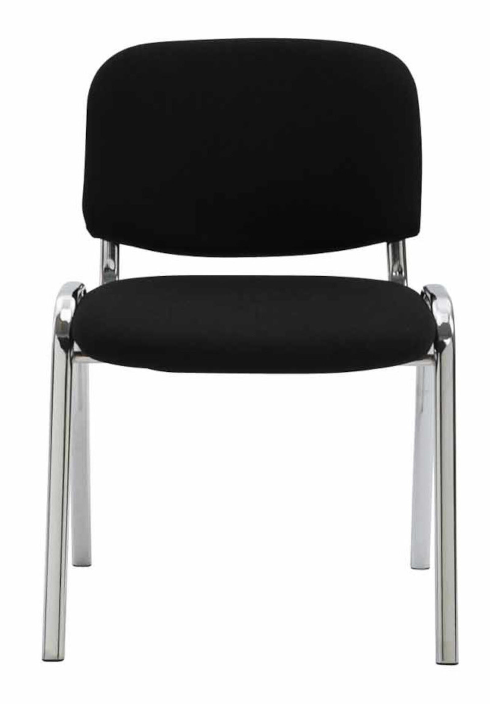 BESUCHERSTUHL 4er Set Stoff schwarz - Schwarz, Textil/Metall (54/79/64cm) - CLP