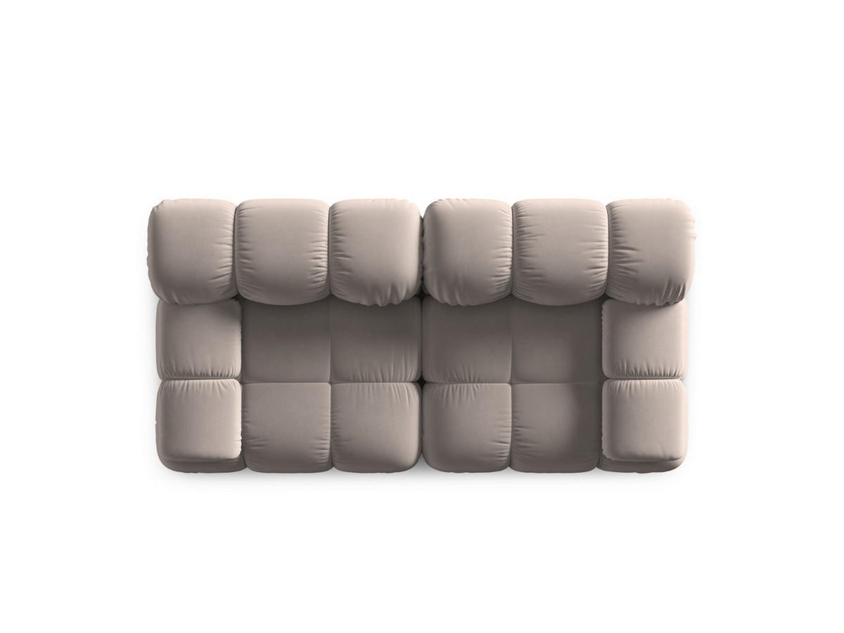 MODULARES-SOFA Bellis aus Samt beige 2 Sitzplätze - Beige, Textil (94/63/188cm) - Micadoni