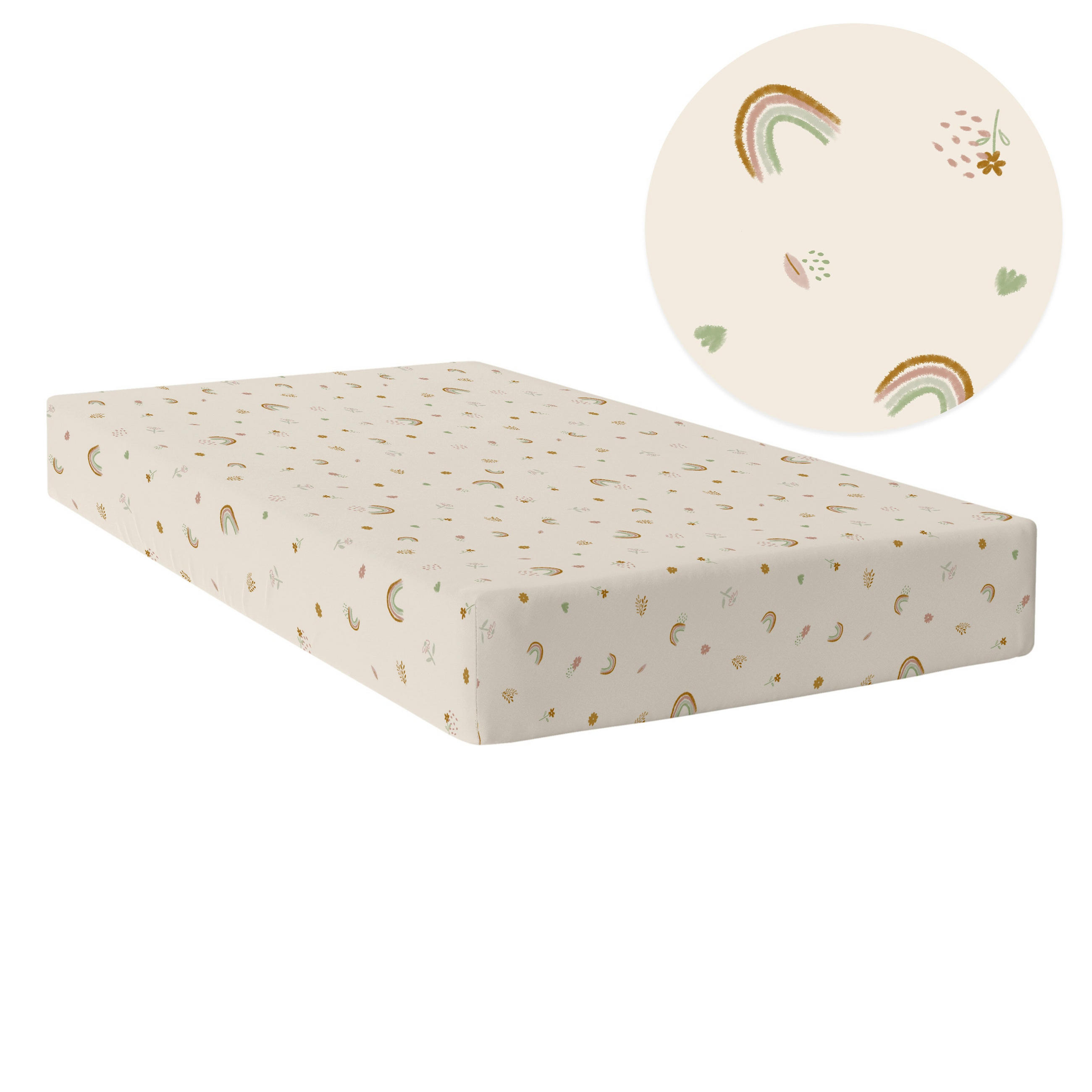 SPANNBETTTUCH iris 90x200x32 cm mehrfarbig - Multicolor, Textil (90/200cm) - Happy Friday