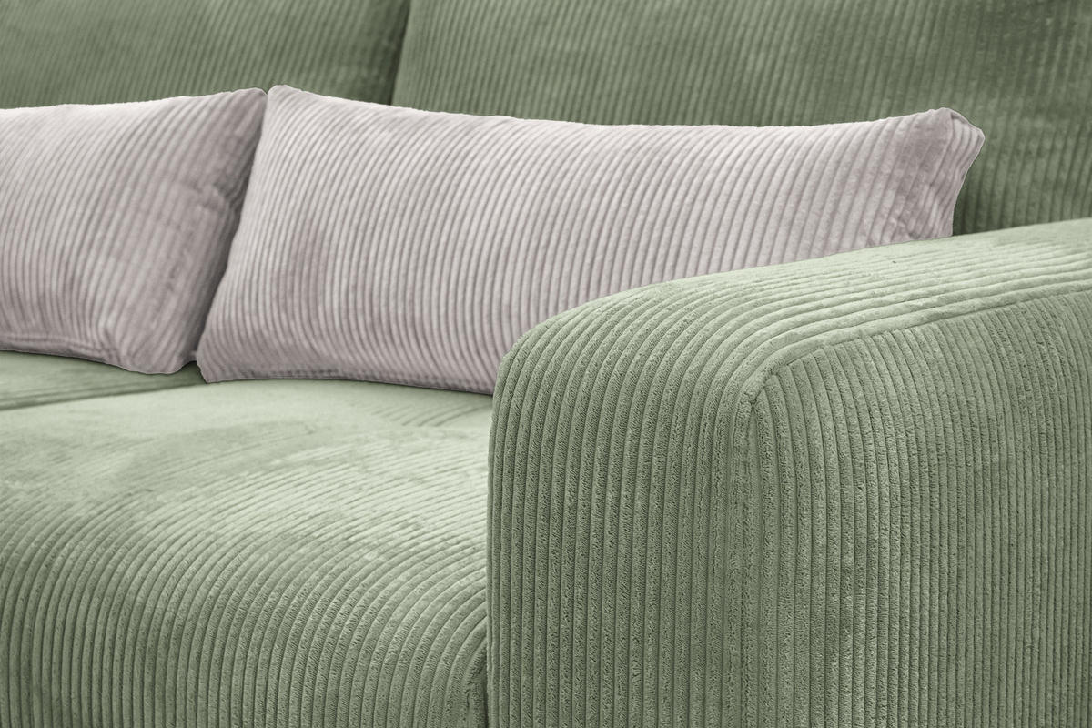 SOFA OLI 3-Sitzer, salbeigrün - Salbeigrün, Holz/Textil (208/91/108cm) - Courtois Laville