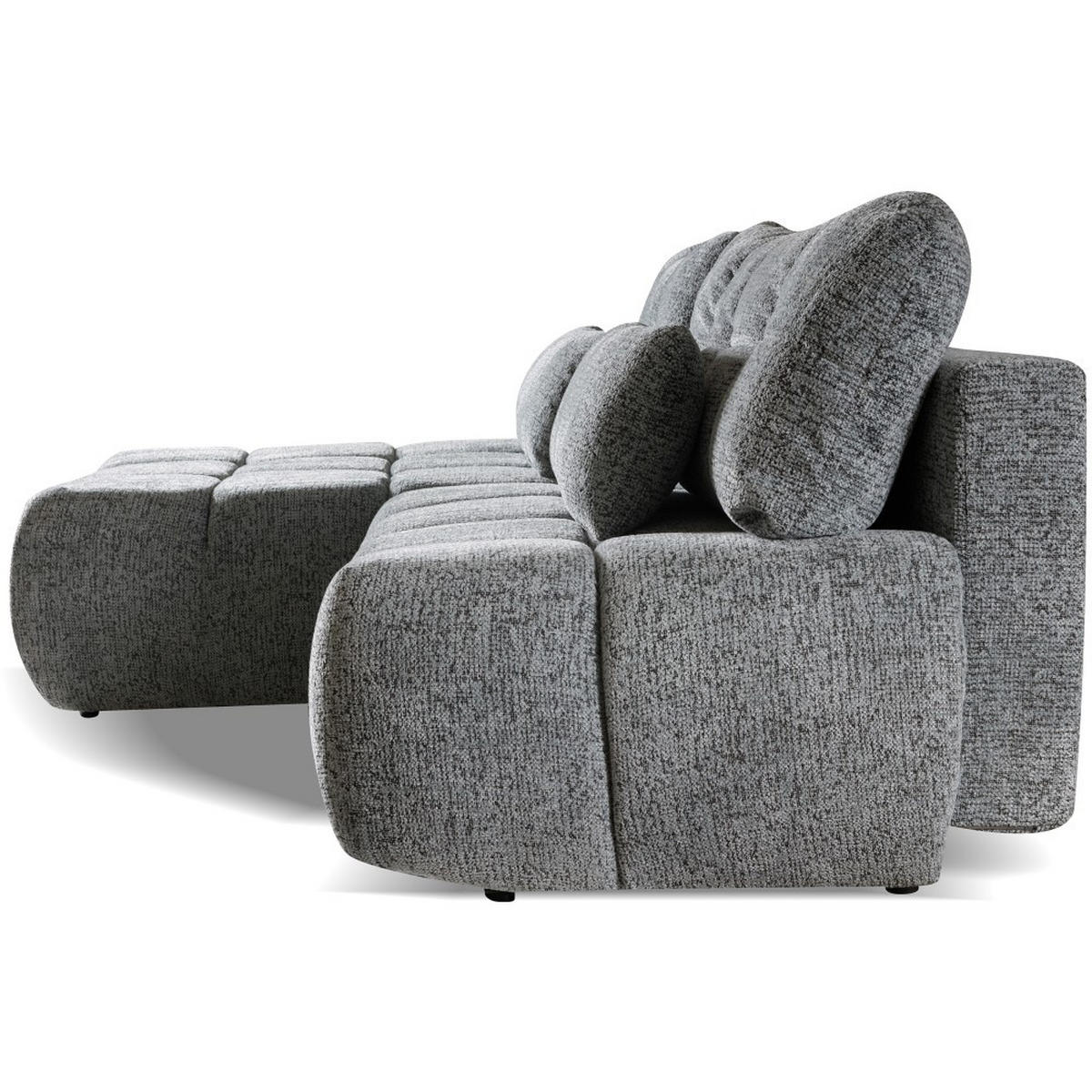 ECKSCHLAFSOFA Terio mit Bettkasten, links, Grau - Grau, Textil (225/172cm) - Beautysofa