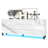SIDEBOARD Houston Weiß Hochglanz - Weiß Hochglanz, Holzwerkstoff (178/69.5/38.5cm) - Vladon