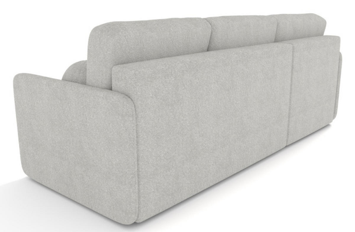 ECKSOFA Grau BLUMEN Boucle Rechts - Grau, Textil (212/142cm) - Sepro Meble