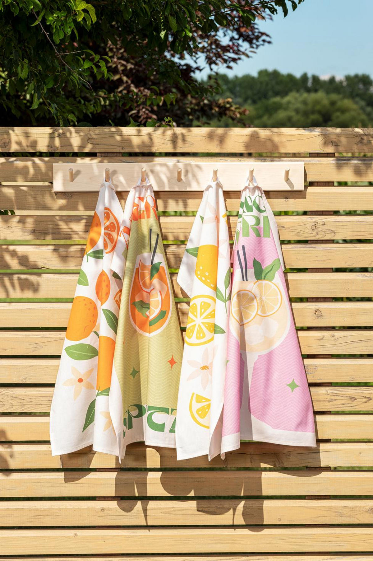 GESCHIRRTUCH SALUTI Limoncello Spritz - Hellrosa, Textil (50/70cm) - Magma Heimtexx