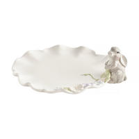 SERVIERTELLER Pasquile - Weiß, Stein (27/8/24cm) - home&you