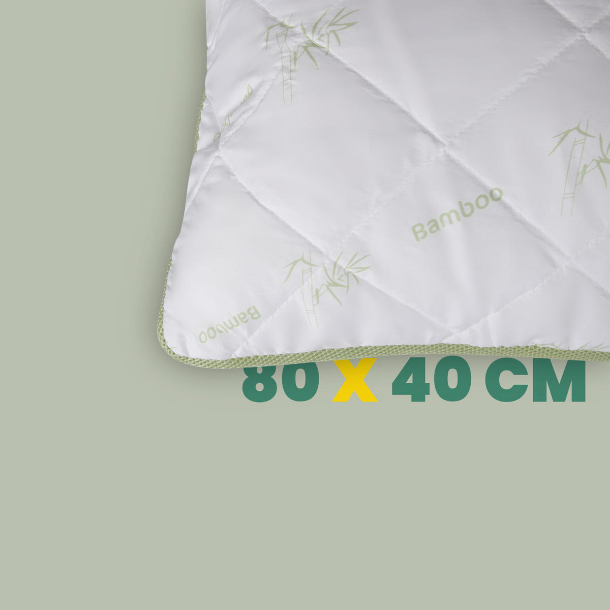 KOPFKISSEN Bamboo-Mesh 40 x 80 cm - Weiß, Textil (80/40cm) - Bestlivings
