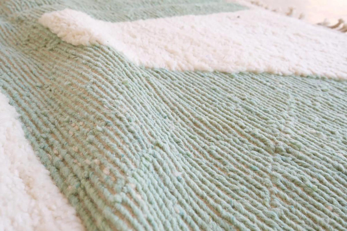 BERBERTEPPICH aus Marokko modern grün - Grün, Naturmaterialien (206/300cm) - AFK Living