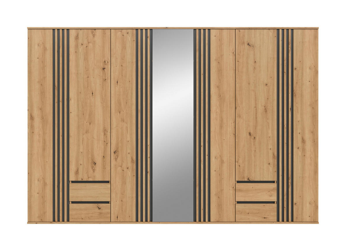 KLEIDERSCHRANKKOMBINATION TOFTA (B/H/T: ca. 280/190/56 cm) in Artisan Eiche Nachbildung/Artisan Eiche Nachbildung - Eiche Artisan, Holzwerkstoff (280/190/56cm)