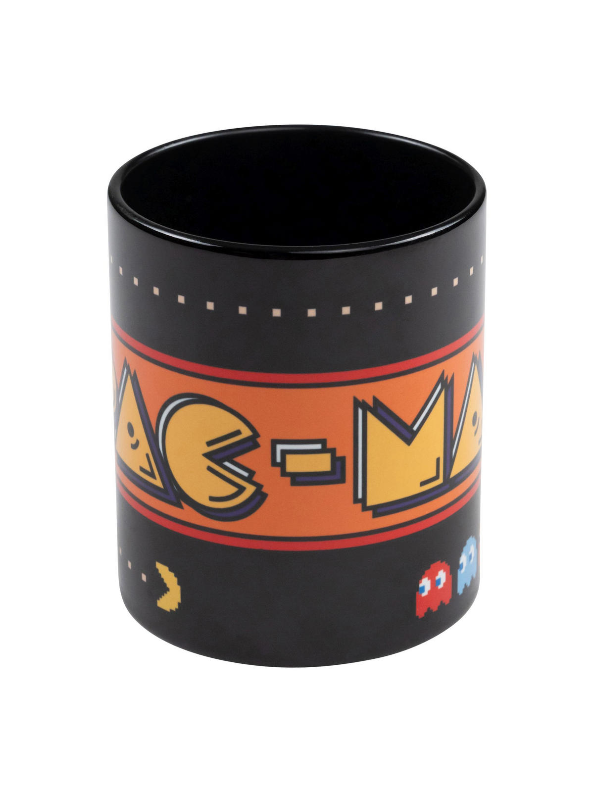 KAFFEEBECHER Pac-Man Logo Schwarz 320 ml - Schwarz, Keramik (0.32L) - United Labels