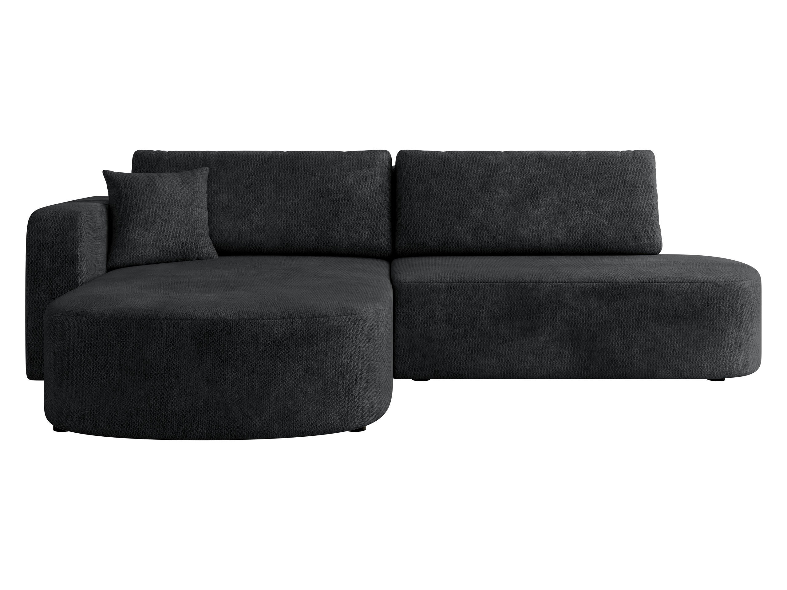 ECKSOFA Zerte, Seite: Links - Schwarz/Graphitfarben, Holz/Kunststoff (252/175cm) - MIRJAN24
