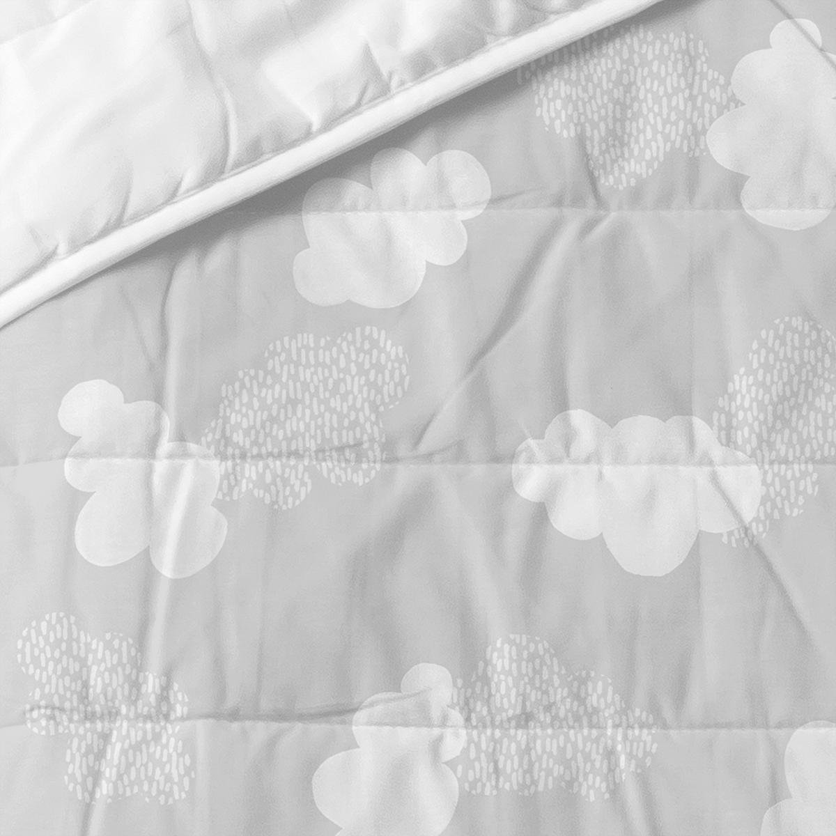 TAGESDECKE clouds 100x130 cm (kinderbett) grau - Grau, Textil (100/130cm) - Happy Friday