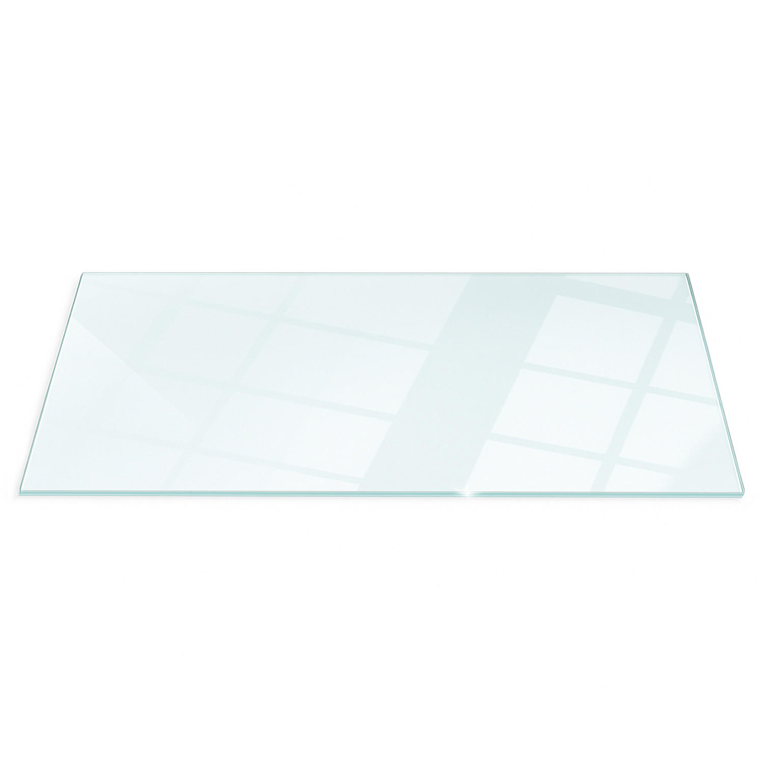 GLASPLATTE für Kamin 125x50 cm - Transparent, Glas (125/50/0.4cm) - ArtPrintCave