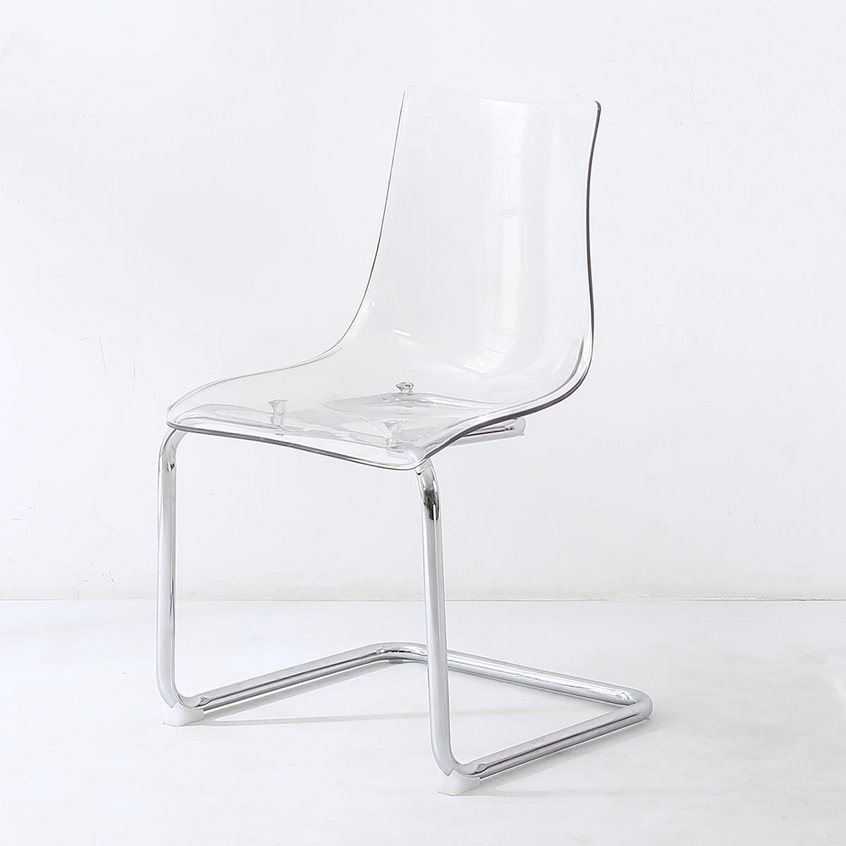 FREISCHWINGER - Kunststoff / Eisen, 2er-Set - Chromfarben/Transparent, Kunststoff (47/82/51cm) - home24