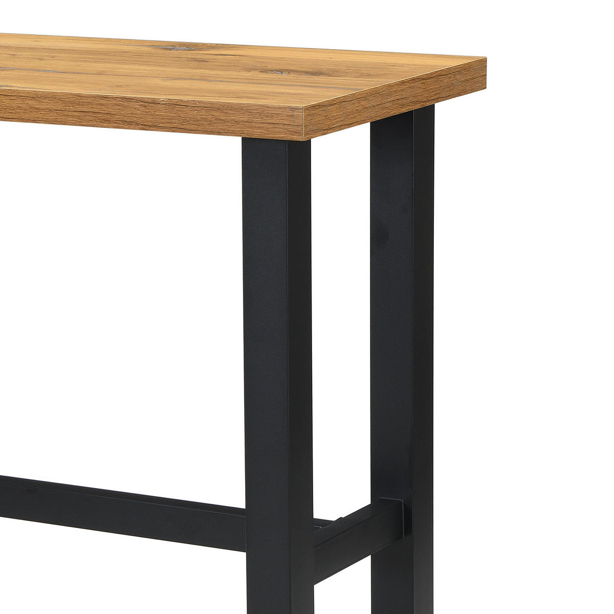 BARTISCH LOTTE 120/60/105 cm - Hellbraun/Alteiche, Holzwerkstoff/Metall (60/120/105cm) - DUBI Möbel