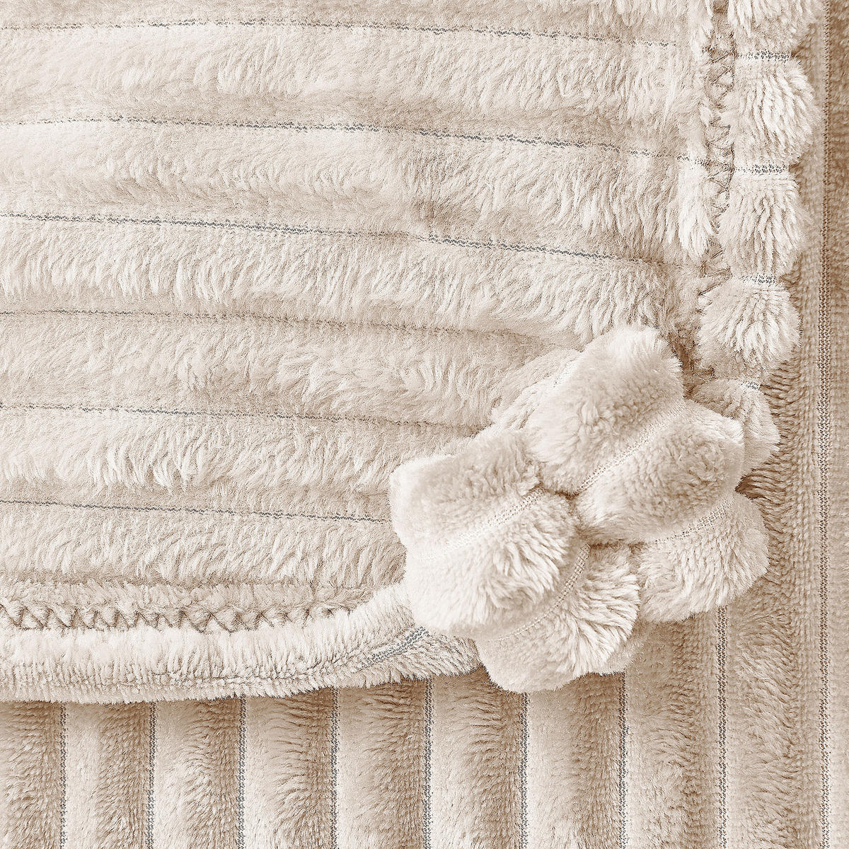 DECKE Beige Kaweri 150/200 cm - Beige, Textil (150/200cm) - Beliani