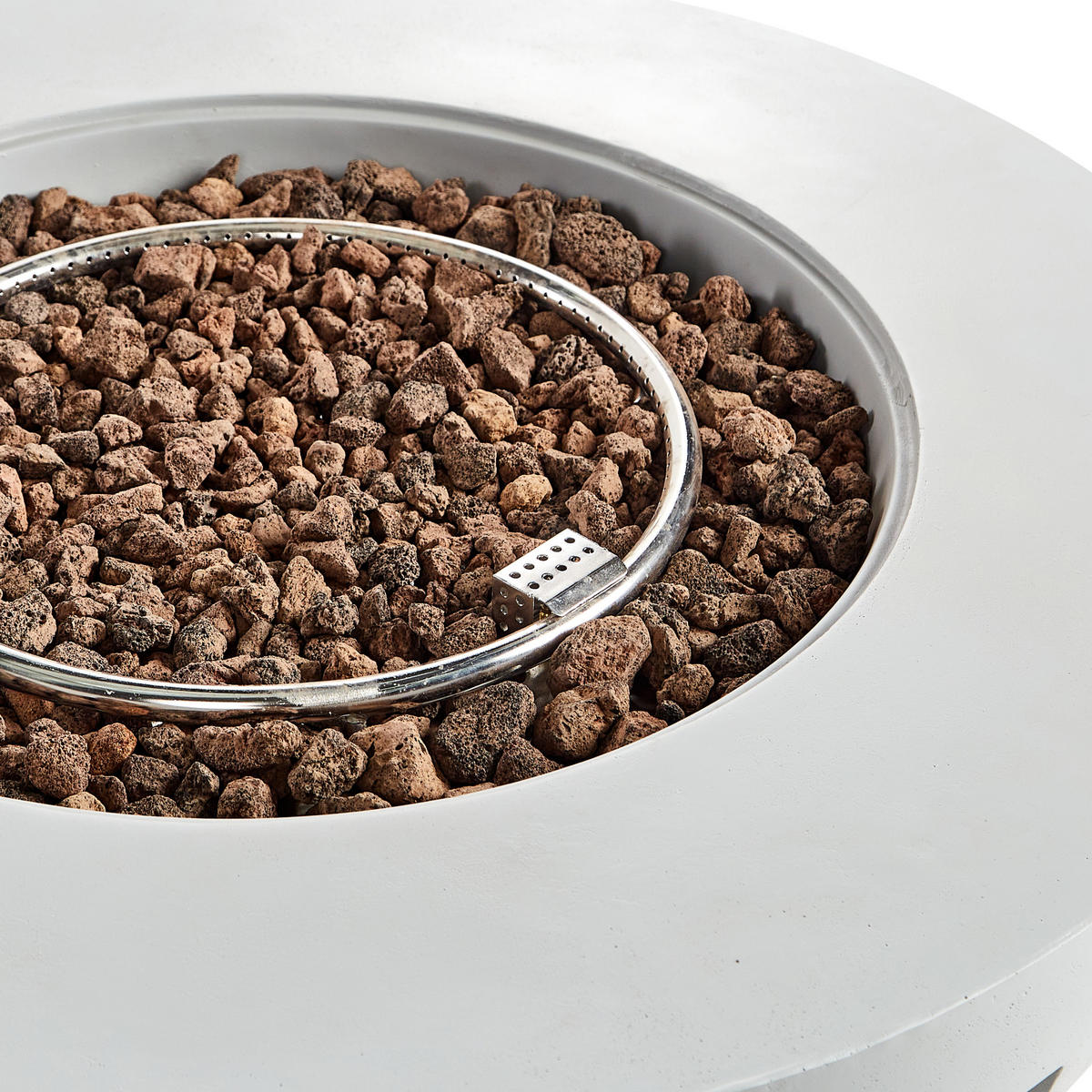 FEUERSTELLE Grau Surtsey - Grau, Stein (108/40/108cm) - Beliani