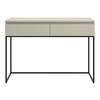 KONSOLENTISCH Bemmi Beige mit Metallbeinen - Beige/Schwarz, Holzwerkstoff/Metall (50/120/80cm) - Selsey