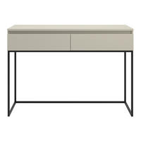 KONSOLENTISCH Bemmi Beige mit Metallbeinen - Beige/Schwarz, Holzwerkstoff/Metall (50/120/80cm) - Selsey