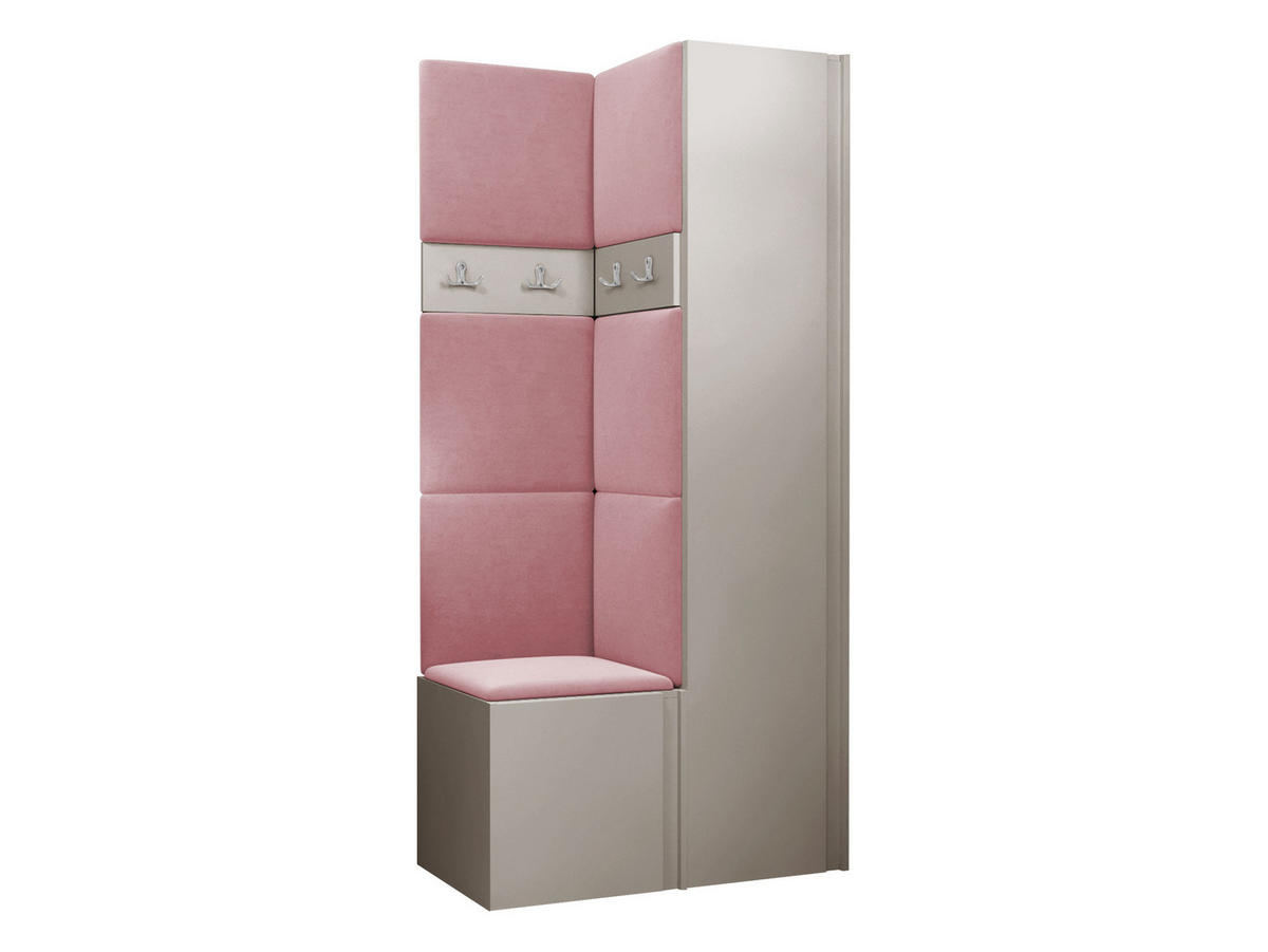 GARDEROBEN-SET Orion XXIV - Kaschmir/Rosa, Holzwerkstoff/Kunststoff (82/186/46cm) - MIRJAN24