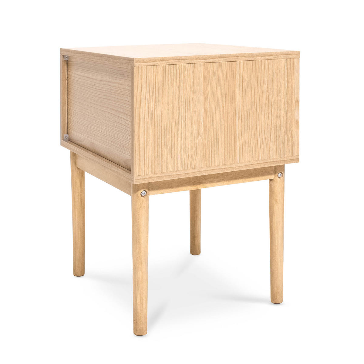 NACHTTISCH 2er-Set Nolan aus Eiche skandinavischen - Beige, Holz (38/55/45cm) - Sicaan