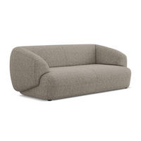 3-SITZER SOFA Strukturstoff Stoff Beige - Greige/Beige, Kunststoff/Textil (212/81/98cm) - Makamii