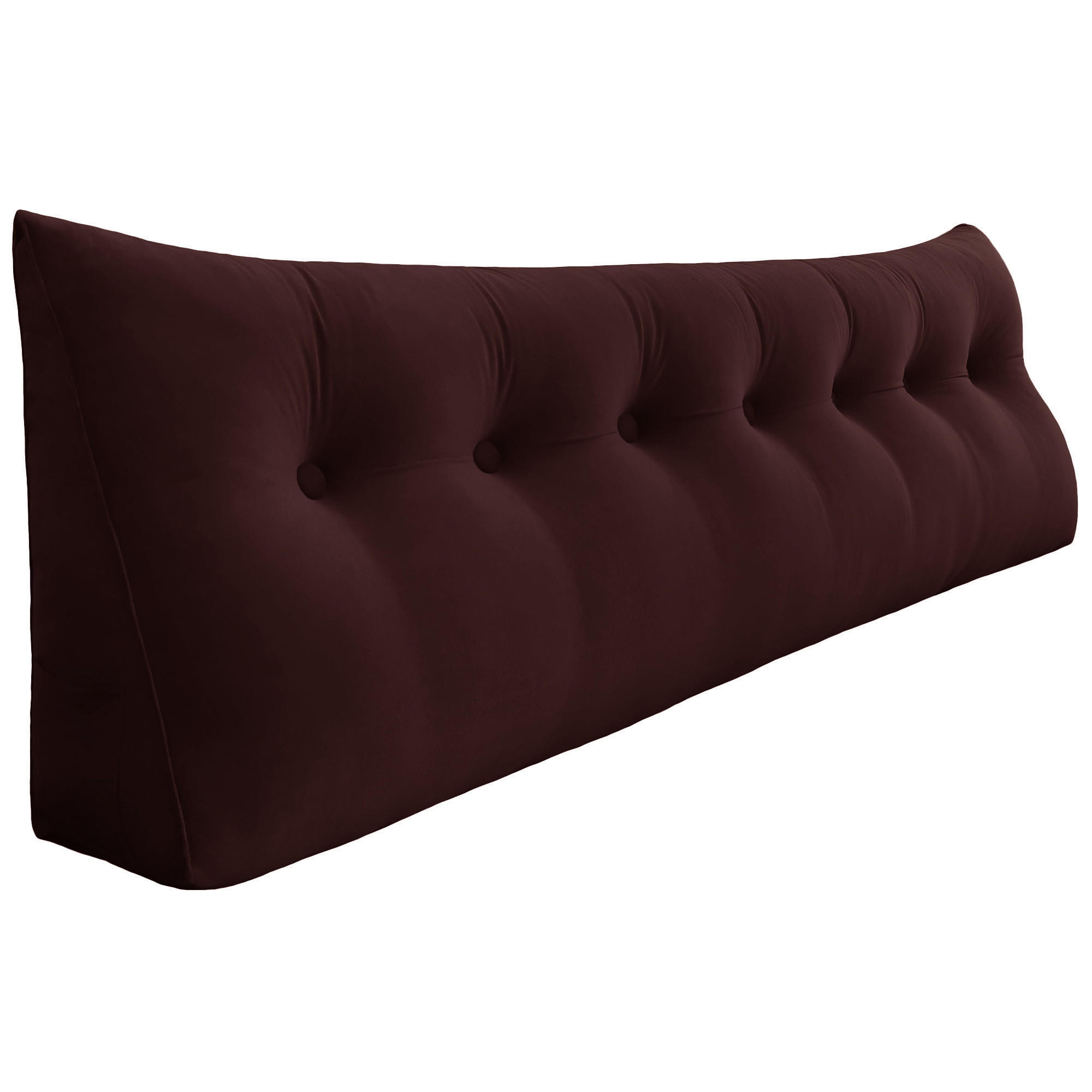 RÜCKENKISSEN für Bett Samt Braun 200 cm - Haselnussfarben, Textil (50/200cm) - Vercart