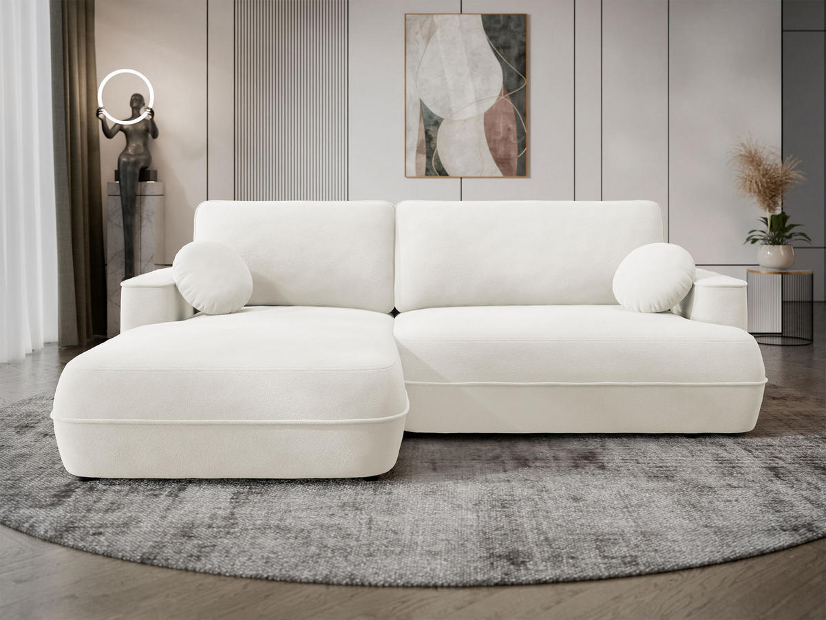 ECKSOFA Fuego L, Seite: Links - Hellbraun/Schwarz, Holz/Kunststoff (260/168cm) - MIRJAN24