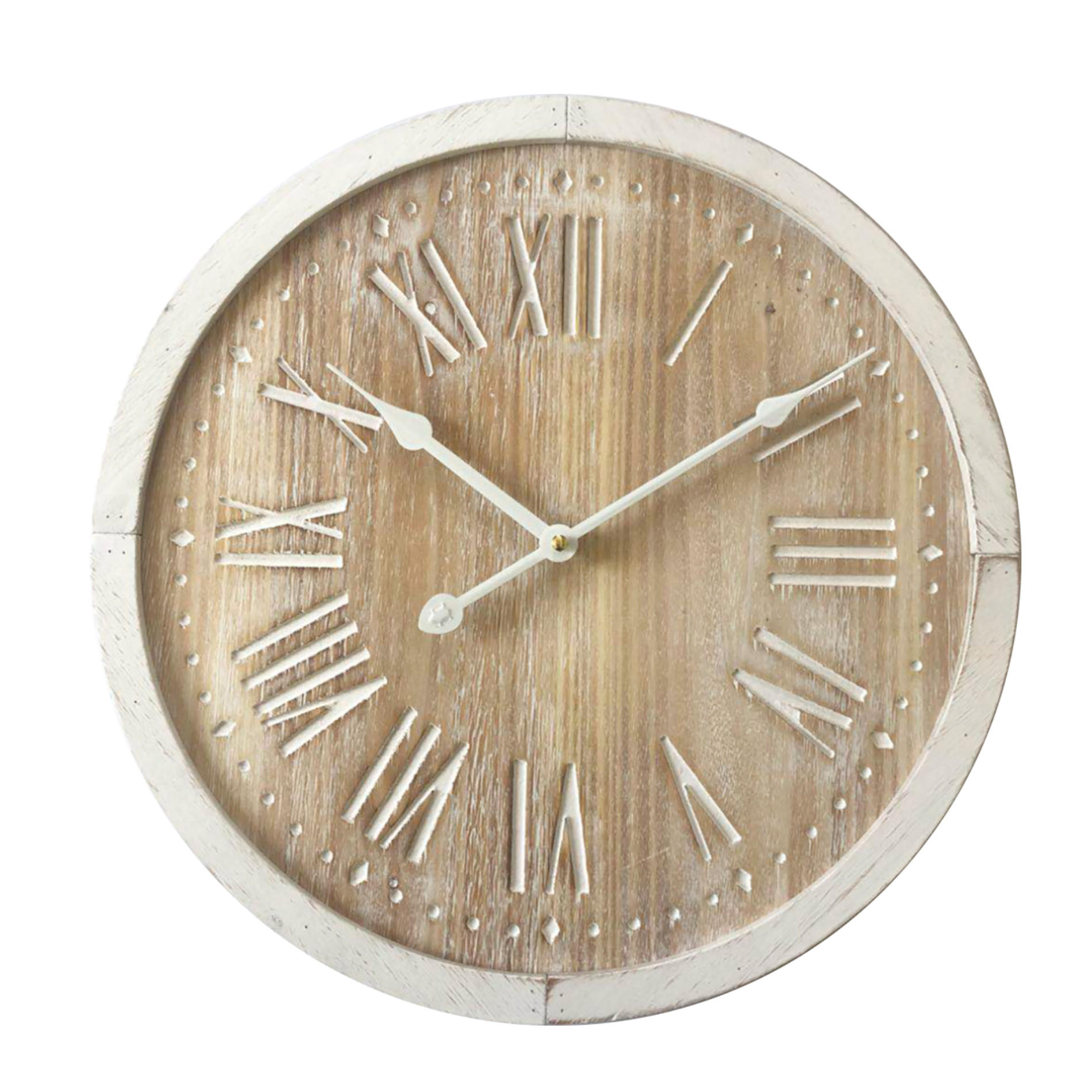 WANDUHR Weiß 5/40/40 cm - Weiß, Holzwerkstoff (5/40/40cm) - Mobili Rebecca