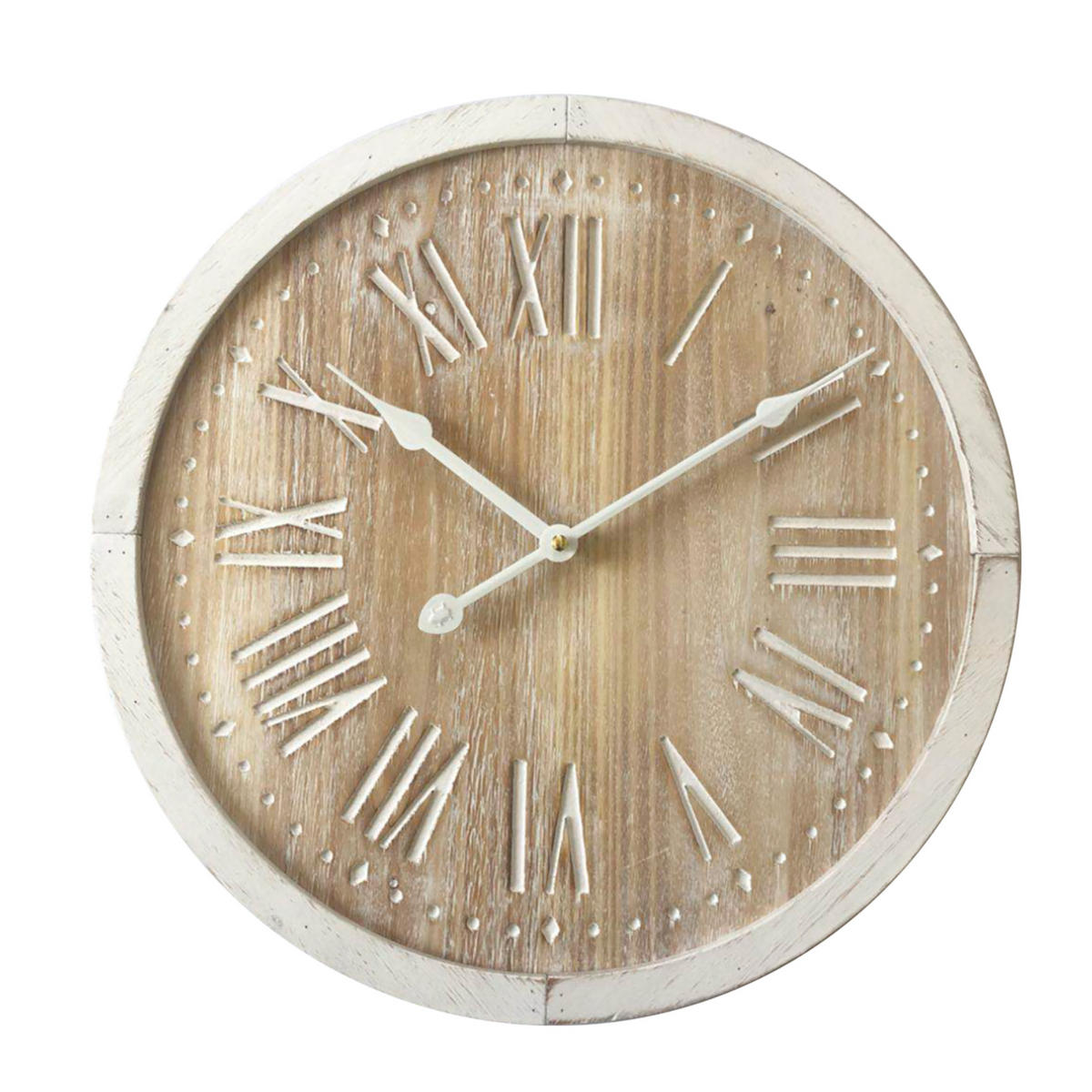 WANDUHR Weiß 5/40/40 cm - Weiß, Holzwerkstoff (5/40/40cm) - Mobili Rebecca