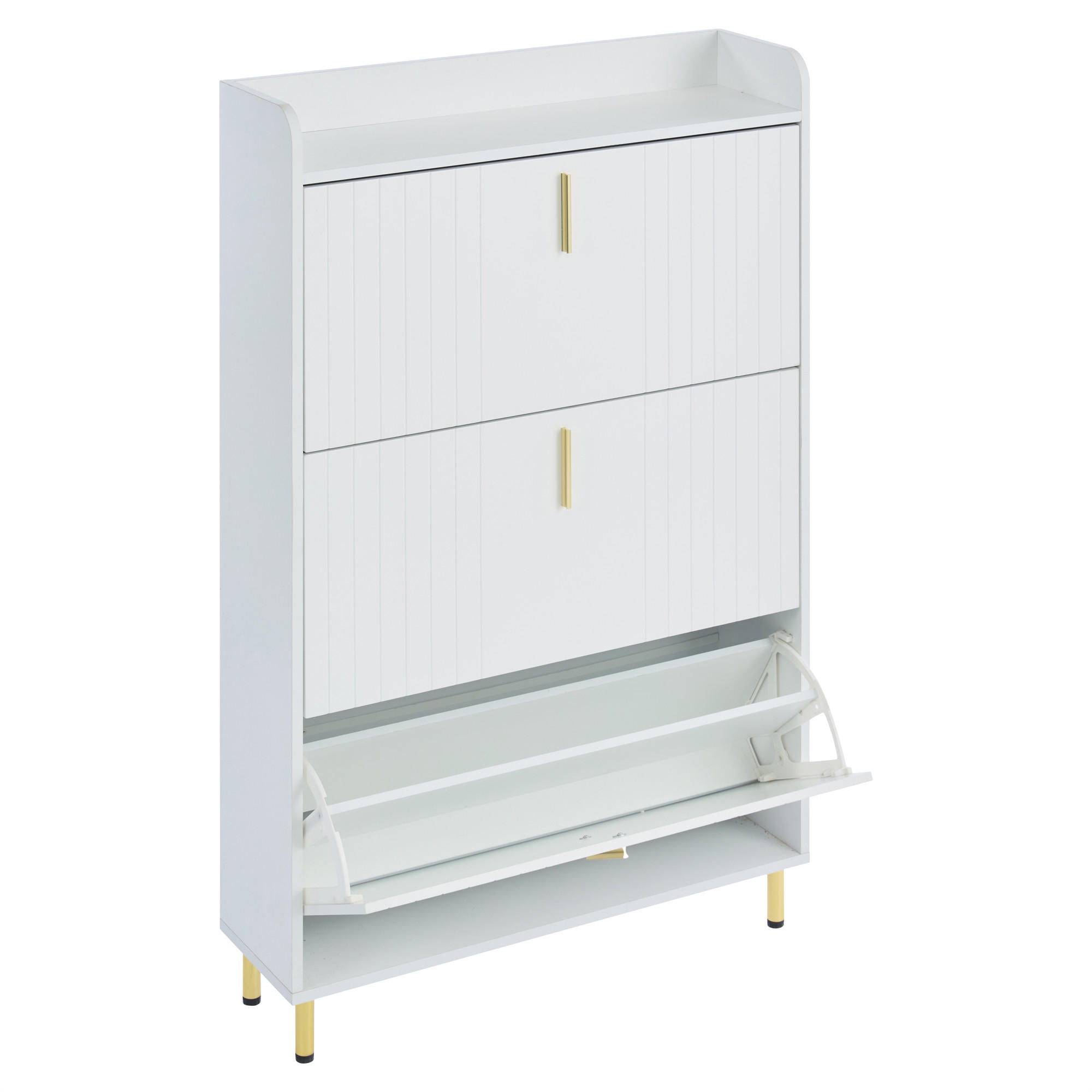 ComfortXL Schuhkipper Weiß 80x123.5x23.5 cm