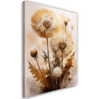 WANDBILD blühender löwenzahn in sepia - Beige, Textil (40/60cm) - Feeby