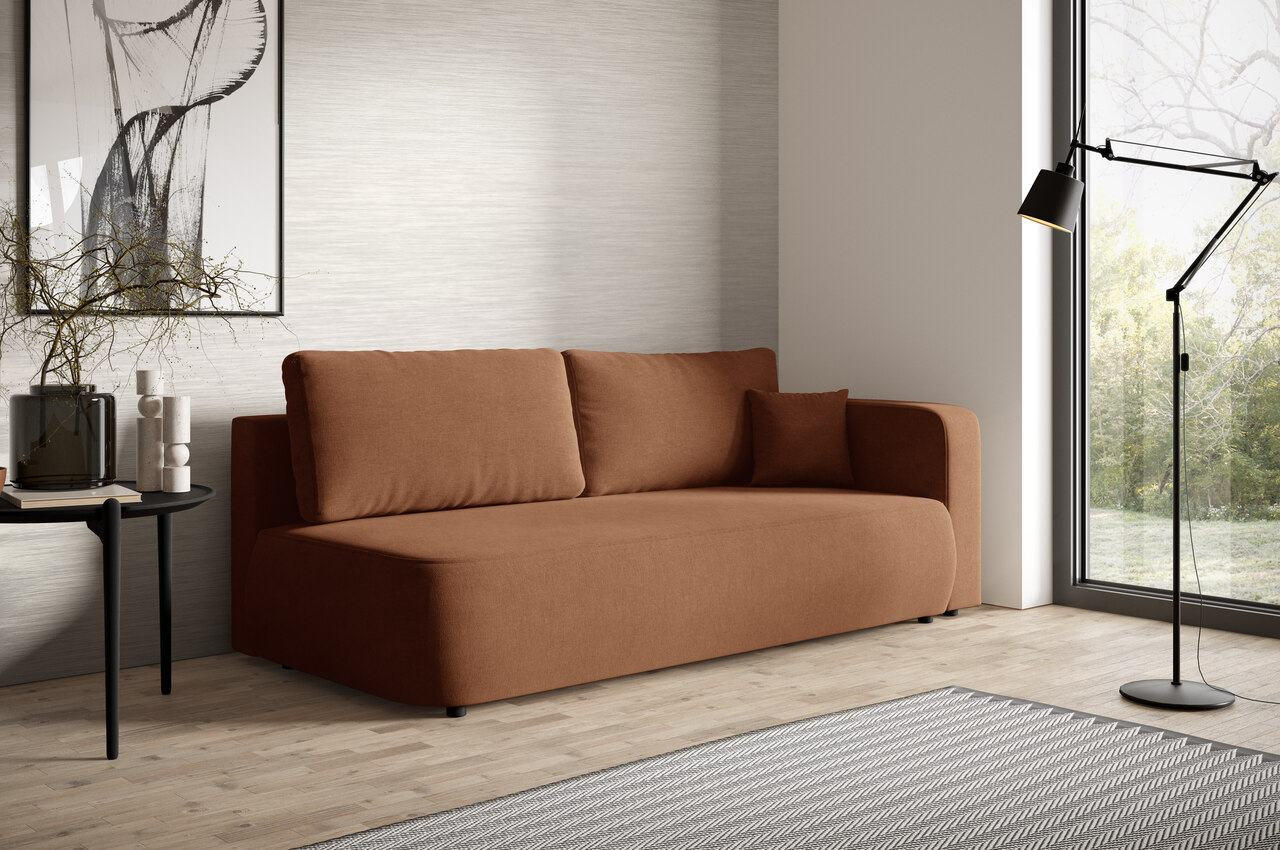 SCHLAFSOFA mit Bettkasten Kupferfarben - Schwarz/Kupferfarben, Holz/Holzwerkstoff (228/82/106cm) - Furnisell