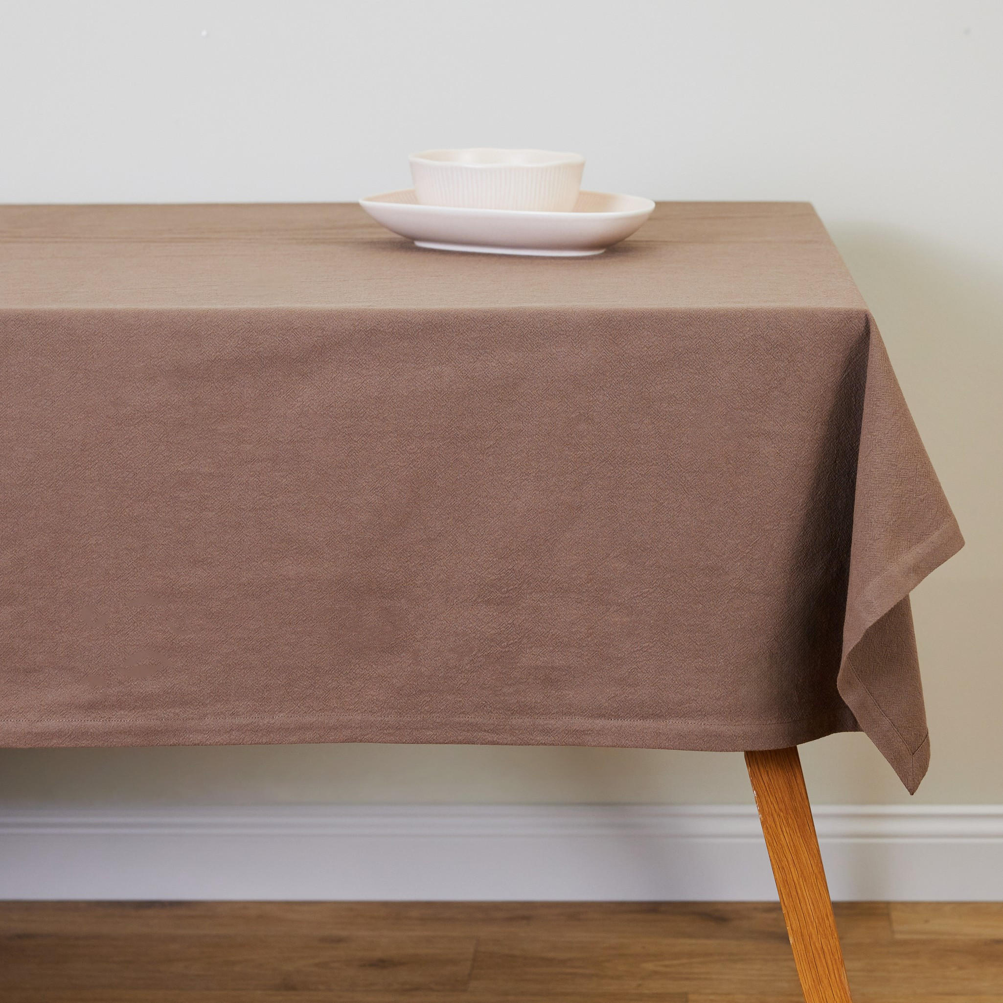 BAUMWOLLTISCHDECKE Campos - Braun, Textil (220/150/1cm) - home&you