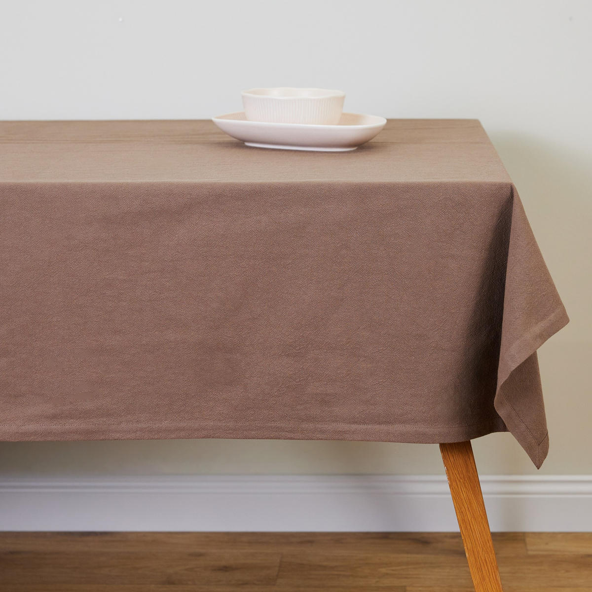BAUMWOLLTISCHDECKE Campos - Braun, Textil (220/150/1cm) - home&you