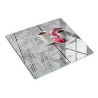GLASPLATTE 60x52 cm Kaffee und Kekse - Pink, Glas (60/0.4/52cm) - TULUP