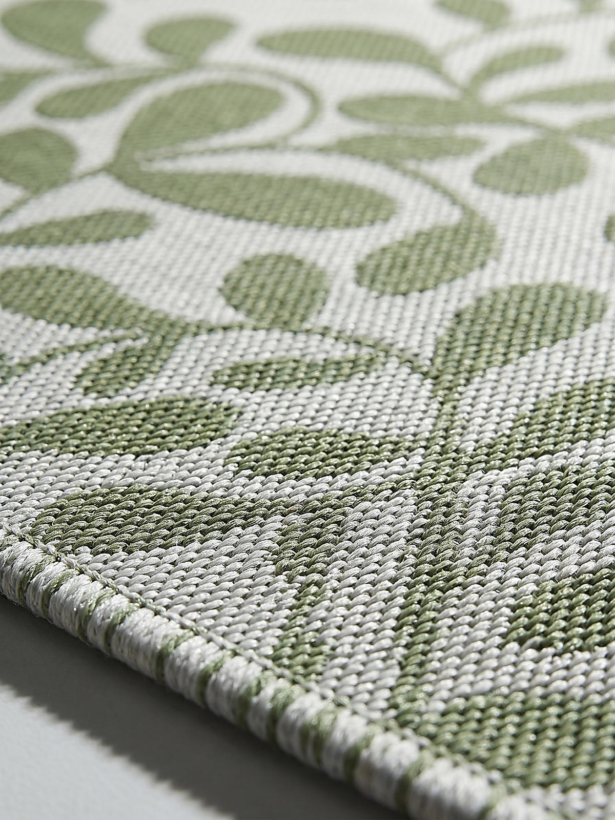 TEPPICHLÄUFER Floral BORNO Polypropylen Grün 80 x 150 cm - Grün, Textil (80/150cm) - KADIMA DESIGN